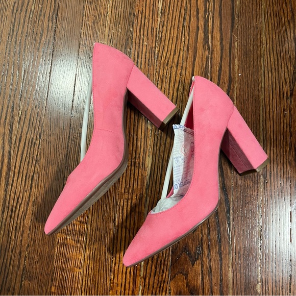 Marc Fisher suede pink block heels NEW - Picture 3 of 6